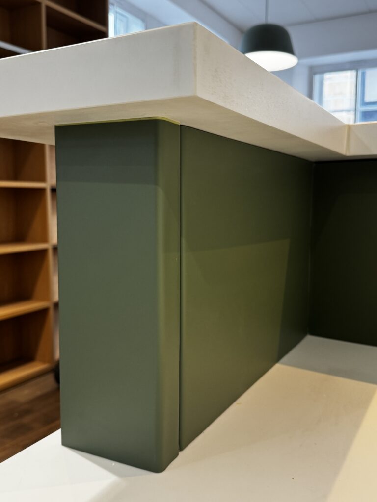 Close-up of Bodaq Olive Green RM20 wrap texture – premium architectural film finish.